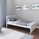 177210-002 : Single Beds Twin Bed w/ Slat HB & Foot Panel incl. Slat Roll, White