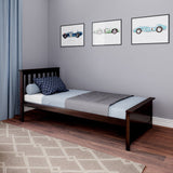 177210-005 : Single Beds Twin Bed w/ Slat HB & Foot Panel incl. Slat Roll, Espresso