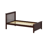 177210-005 : Single Beds Twin Bed w/ Slat HB & Foot Panel incl. Slat Roll, Espresso