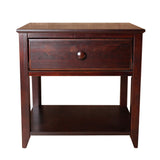 180001-005 : Furniture Nightstand with Drawer and Shelf, Espresso