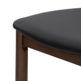 2000390200-448 : Dining Chair Loar Upholstered Dining Chair, Walnut/Black PU Leather (ST-04)