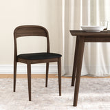 2000390200-448 : Dining Chair Loar Upholstered Dining Chair, Walnut/Black PU Leather (ST-04)