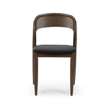 2000390200-448 : Dining Chair Loar Upholstered Dining Chair, Walnut/Black PU Leather (ST-04)