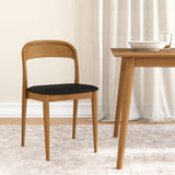 2000390200-449 : Dining Chair Loar Upholstered Dining Chair, Pecan/Black PU Leather (ST-04)