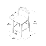 2000390300-440 : Counter Chair Loar Upholstered Counter Stool, Black/Black (PU ST-04)