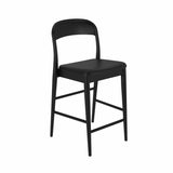 2000390300-440 : Counter Chair Loar Upholstered Counter Stool, Black/Black (PU ST-04)