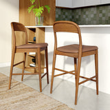 2000390300-447 : Counter Chair Loar Upholstered Counter Stool, Pecan/Toffee (PU 1907-13)