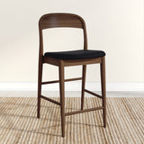 2000390300-448 : Counter Chair Loar Upholstered Counter Stool, Walnut/Black (PU ST-04)