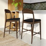 2000390300-448 : Counter Chair Loar Upholstered Counter Stool, Walnut/Black (PU ST-04)