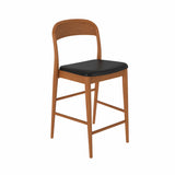 2000390300-449 : Counter Chair Loar Upholstered Counter Stool, Pecan/Black (PU ST-04)