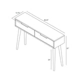 2000409000-170 : Console Table Mid-Century Modern Console Table with Pulldown and Black Handles (46in / 1170mm), Black