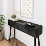 2000409000-170 : Console Table Mid Century Modern Console Table with Pulldown and Black Handles (46in / 1170mm), Black