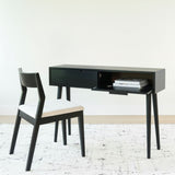 2000409000-170 : Console Table Mid-Century Modern Console Table with Pulldown and Black Handles (46in / 1170mm), Black