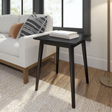 2000513000-170 : Side Table Mid Century Modern Square Side Table (20in x 20in / 510mm x 510mm), Black