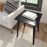 2000513000-170 : Side Table Mid Century Modern Square Side Table (20in x 20in / 510mm x 510mm), Black