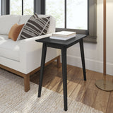 2000514000-170 : Side Table Mid Century Modern Rectangular Side Table (24in x 15in / 630mm x 375mm), Black