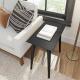 2000514000-170 : Side Table Mid Century Modern Rectangular Side Table (24in x 15in / 630mm x 375mm), Black