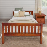 2000 CS : Kids Beds Full Basic Bed - Low, Slat, Chestnut