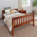 2000 CS : Kids Beds Full Basic Bed - Low, Slat, Chestnut