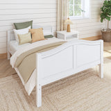 2000 WC : Kids Beds Full Basic Bed - Low, Curved, White