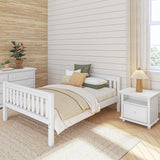 2000 WS : Kids Beds Full Basic Bed - Low, Slat, White