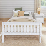 2000 WS : Kids Beds Full Basic Bed - Low, Slat, White