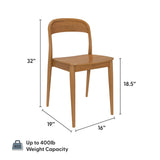 2020389200-007 : Dining Chair Loar Dining Chair (2 pack), Pecan