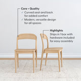 2020389200-010 : Dining Chair Loar Dining Chair (2 pack), Blonde