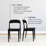 2020389200-170 : Dining Chair Loar Dining Chair (2 pack), Black