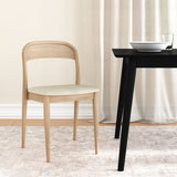 2020390200-413 : Dining Chair Loar Upholstered Dining Chair (2 pack), Blonde/Sesame PU Leather (1907-1)