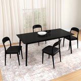 2020390200-440 : Dining Chair Loar Upholstered Dining Chair (2 pack), Black/Black PU Leather (ST-04)