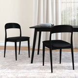 2020390200-440 : Dining Chair Loar Upholstered Dining Chair (2 pack), Black/Black PU Leather (ST-04)