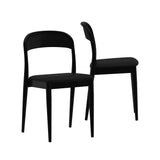 2020390200-440 : Dining Chair Loar Upholstered Dining Chair (2 pack), Black/Black PU Leather (ST-04)