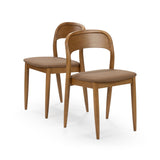 2020390200-447 : Dining Chair Loar Upholstered Dining Chair (2 pack), Pecan/Toffee PU Leather (1907-13)