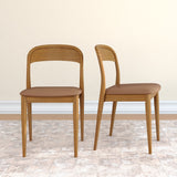 2020390200-447 : Dining Chair Loar Upholstered Dining Chair (2 pack), Pecan/Toffee PU Leather (1907-13)