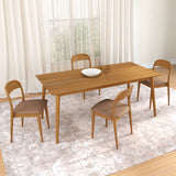 2020390200-447 : Dining Chair Loar Upholstered Dining Chair (2 pack), Pecan/Toffee PU Leather (1907-13)