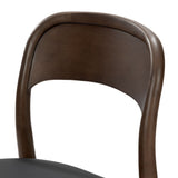 2020390200-448 : Dining Chair Loar Upholstered Dining Chair (2 pack), Walnut/Black PU Leather (ST-04)