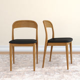 2020390200-449 : Dining Chair Loar Upholstered Dining Chair (2 pack), Pecan/Black PU Leather (ST-04)