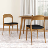 2020390200-449 : Dining Chair Loar Upholstered Dining Chair (2 pack), Pecan/Black PU Leather (ST-04)