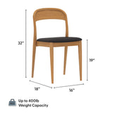 2020390200-449 : Dining Chair Loar Upholstered Dining Chair (2 pack), Pecan/Black PU Leather (ST-04)