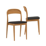 2020390200-449 : Dining Chair Loar Upholstered Dining Chair (2 pack), Pecan/Black PU Leather (ST-04)