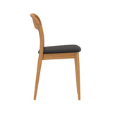 2020390200-449 : Dining Chair Loar Upholstered Dining Chair (2 pack), Pecan/Black PU Leather (ST-04)