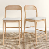 2020390300-413 : Counter Chair Loar Upholstered Counter Stool (2 Pack), Blonde/Sesame (PU 1907-1)