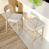 2020390300-413 : Counter Chair Loar Upholstered Counter Stool (2 Pack), Blonde/Sesame (PU 1907-1)