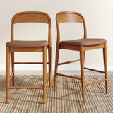 2020390300-447 : Counter Chair Loar Upholstered Counter Stool (2 Pack), Pecan/Toffee (PU 1907-13)