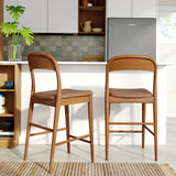 2020390300-447 : Counter Chair Loar Upholstered Counter Stool (2 Pack), Pecan/Toffee (PU 1907-13)
