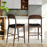 2020390300-448 : Counter Chair Loar Upholstered Counter Stool (2 Pack), Walnut/Black (PU ST-04)