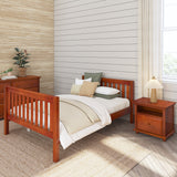 2040 XL CS : Kids Beds Full XL Basic Bed - Medium, Slat, Chestnut