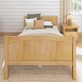 2040 XL NP : Kids Beds Full XL Basic Bed - Medium, Panel, Natural