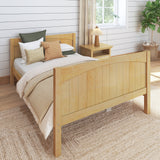 2040 XL NP : Kids Beds Full XL Basic Bed - Medium, Panel, Natural